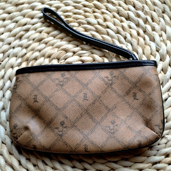 L.A.M.B. Saddle Brown and Black Wristlet - Picture 3 of 7